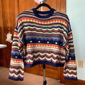 Adorable Retro Lightweight Summer Sweater Size Medium NWOT